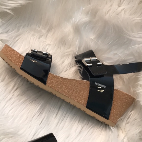 Mephisto Lissandra Platform Leather Sandals - Picture 4 of 7